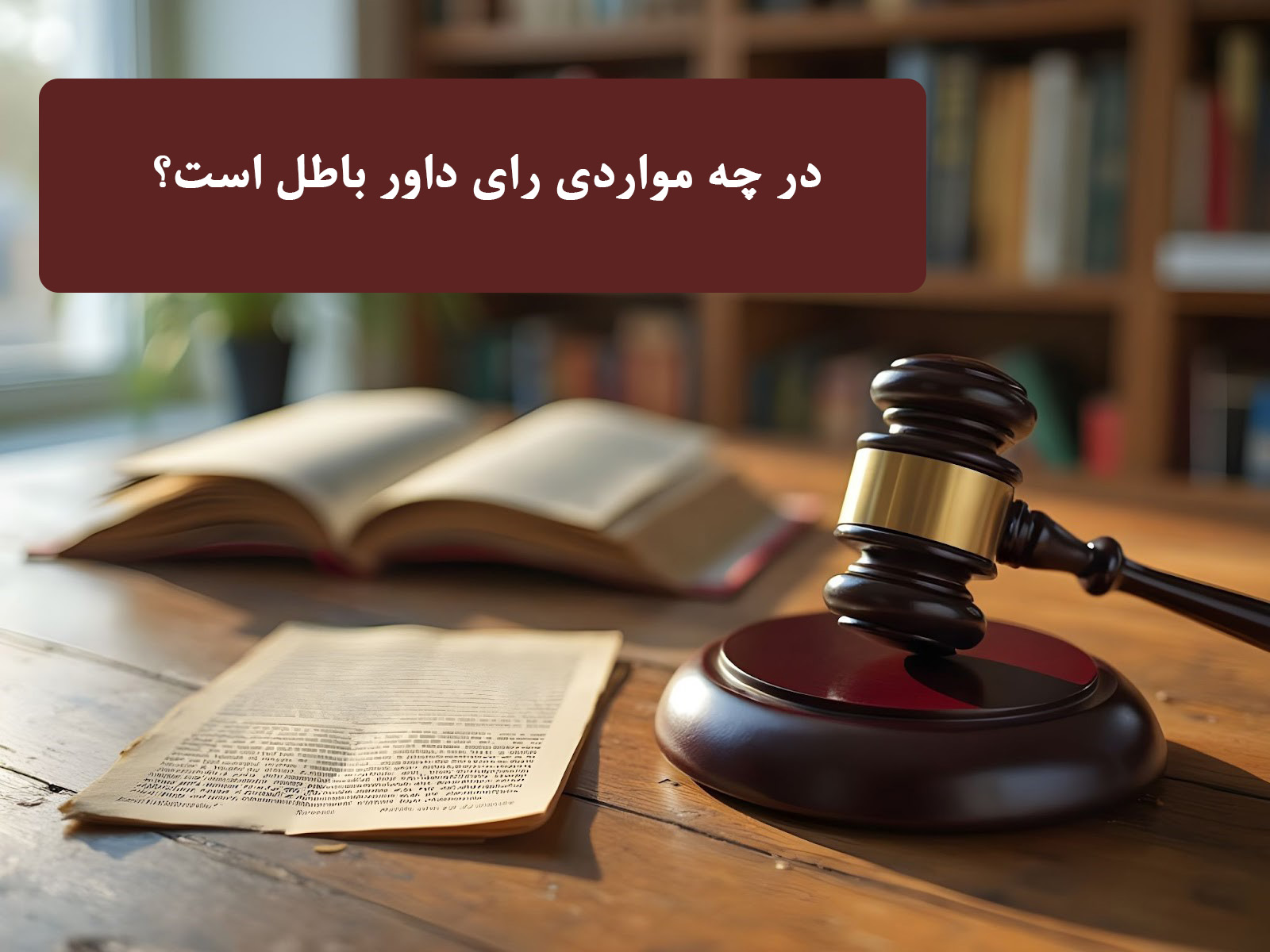 در چه مواردی رای داور باطل است