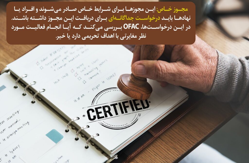  آیا OFAC مجوزهای خاص هم صادر می‌کند