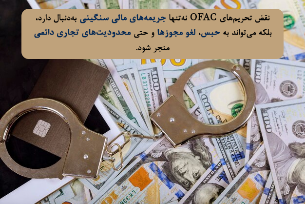 چه جریمه‌هایی از سوی OFAC برای نقض تحریم‌ها اعمال می‌شود