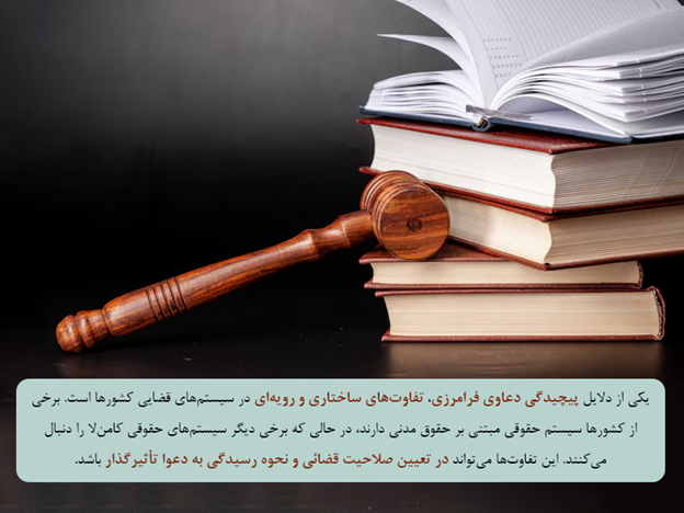 چرا دعاوی فرامرزی پیچیدهتر از دعاوی داخلی محسوب میشوند؟
