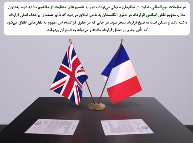 تفاوت در نظامهای حقوقی و مفاهیم تخصصی